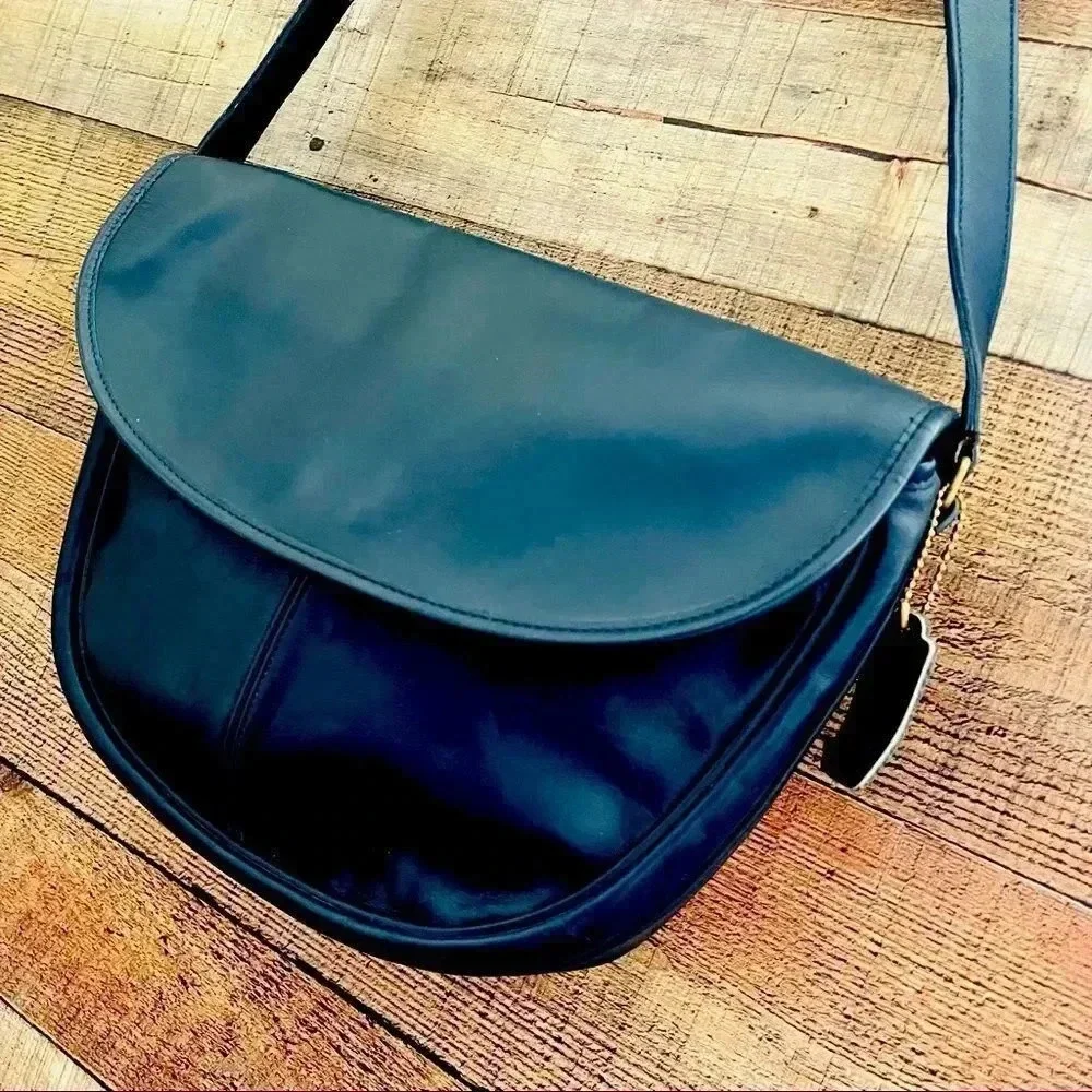 Vintage Coach Paris Large Navy Blue Bag